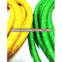 Yellow and Green PP Cotton Cable Braided Cotton Sleeve